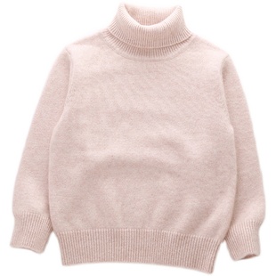 儿童羊绒衫男童高领毛衣女童加厚宝宝山羊绒针织打底羊毛衫秋冬款