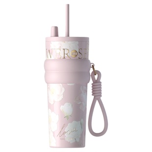 世大家保温杯吸管杯女高颜值2025款大容量陶瓷内胆水杯子新年礼物