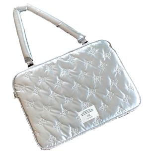 笔记本电脑包14寸单肩2024新款女士芭蕾蝴蝶风学院适用苹果macbookair/pro13英寸联想华为15.6电脑内胆包16