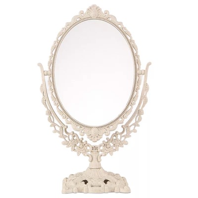 复古欧式高清玻璃双面化妆镜子