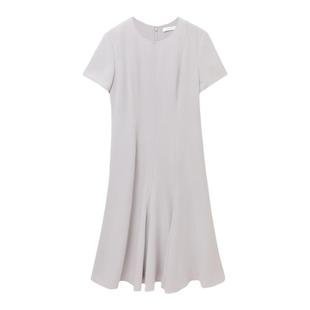 【日本进口三醋酸】OVV秋冬热卖女装短袖圆领A字连衣裙