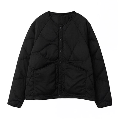 轻薄保暖舒适绗棉圆领鹅绒羽绒服