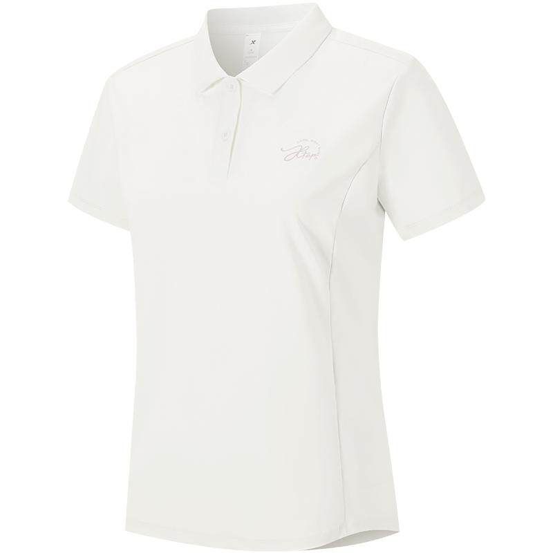 特步防晒冰丝POLO衫女速干短袖T