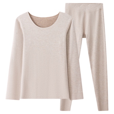 纪恋日奢柔养肤圆领保暖内衣女款套装2025新款