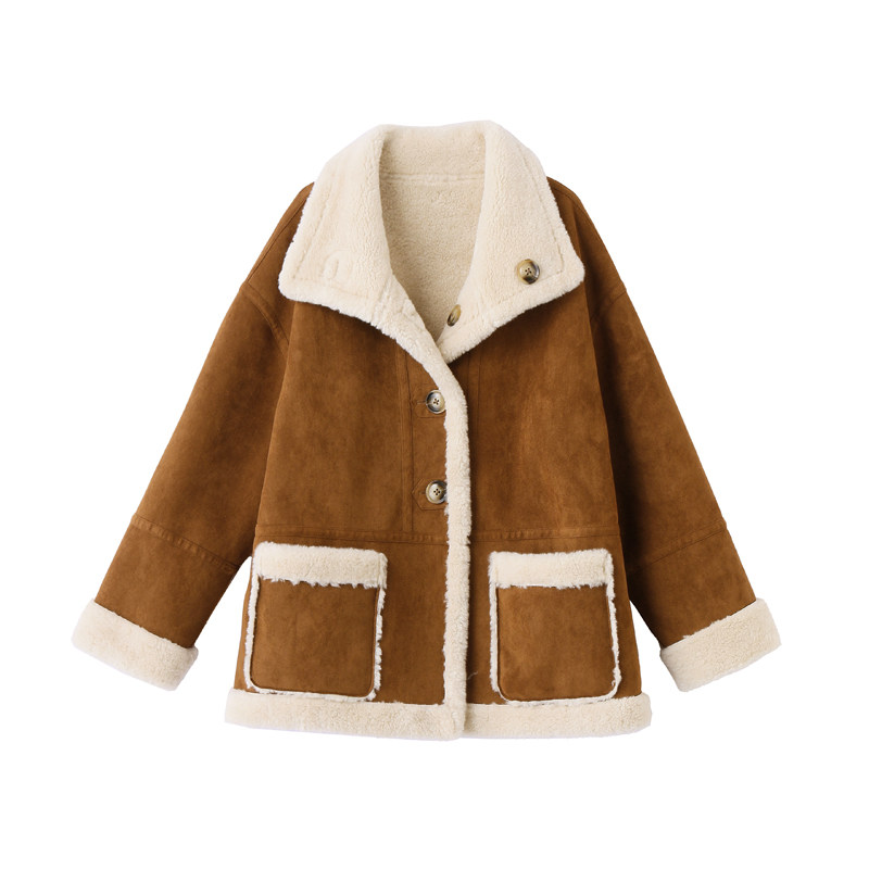 皮毛一体棉服女中长款2025年冬季