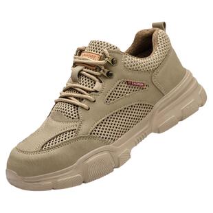 劳保鞋男款士夏季透气带钢头防砸防刺穿轻便软底工地老保工作鞋女