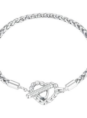 锦河畔S925纯银心形手链