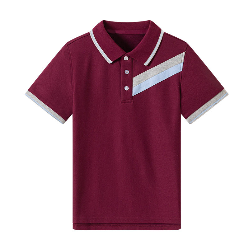 伊顿校服中小学生学校夏季英伦风校服T恤珠地透气短袖POLO衫校服