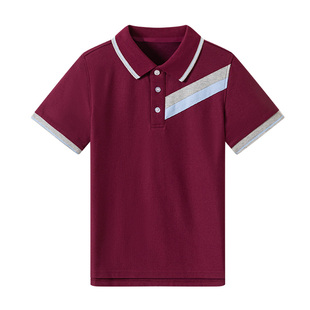 伊顿校服中小学生学校夏季英伦风校服T恤珠地透气短袖POLO衫校服