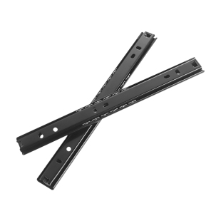 固特抽屉轨道阻尼缓冲滑轨导轨键盘托架不锈钢两节轨滑道橱柜五金