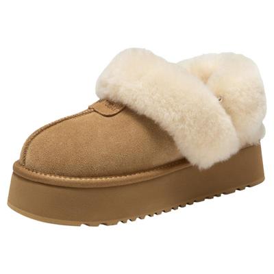 厚底雪地靴棉鞋毛毛拖