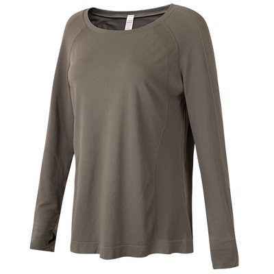 宽松健身服长袖女秋冬专业户外跑步运动上衣普拉提训练瑜伽T恤新