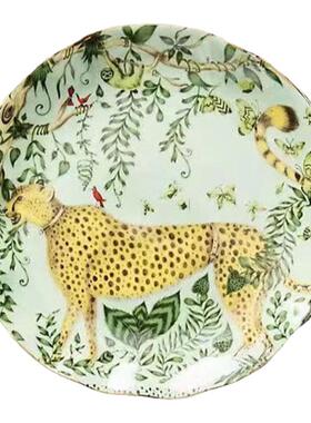 美国AN陶瓷动物欧式艺术盘子摆件