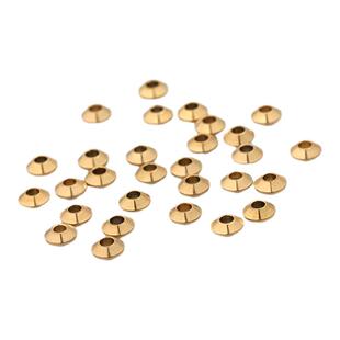 不锈钢钛钢镀18k金飞碟隔珠制作手链项链隔片配珠散珠diy饰品配件