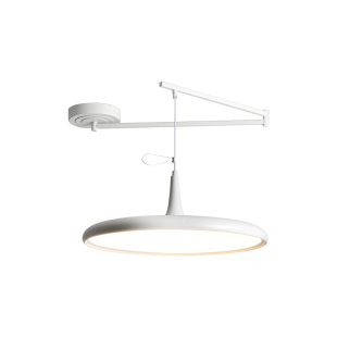 全光谱护眼法式中古奶油风飞碟餐厅吊灯摇臂可移位餐桌主灯