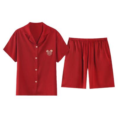 夏季家居服冰丝睡衣猫人情侣