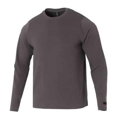 阿迪达斯男运动透气圆领长袖T恤