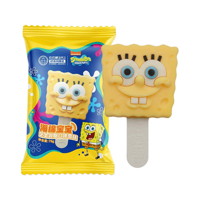 6支贝贝瓶ip文创3D雪糕海绵宝宝