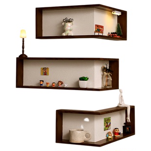 蜡笔小新转角装饰画墙角置物架高级感客厅墙面收纳架卧室创意挂画