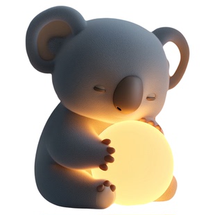 考拉小夜灯摆件氛围卧室床头柜睡眠台灯儿童房装饰品女生新年礼物