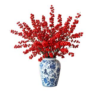北美冬青红果真花鲜切花枝室内水培插花鲜花绿植年宵花卉植物客厅