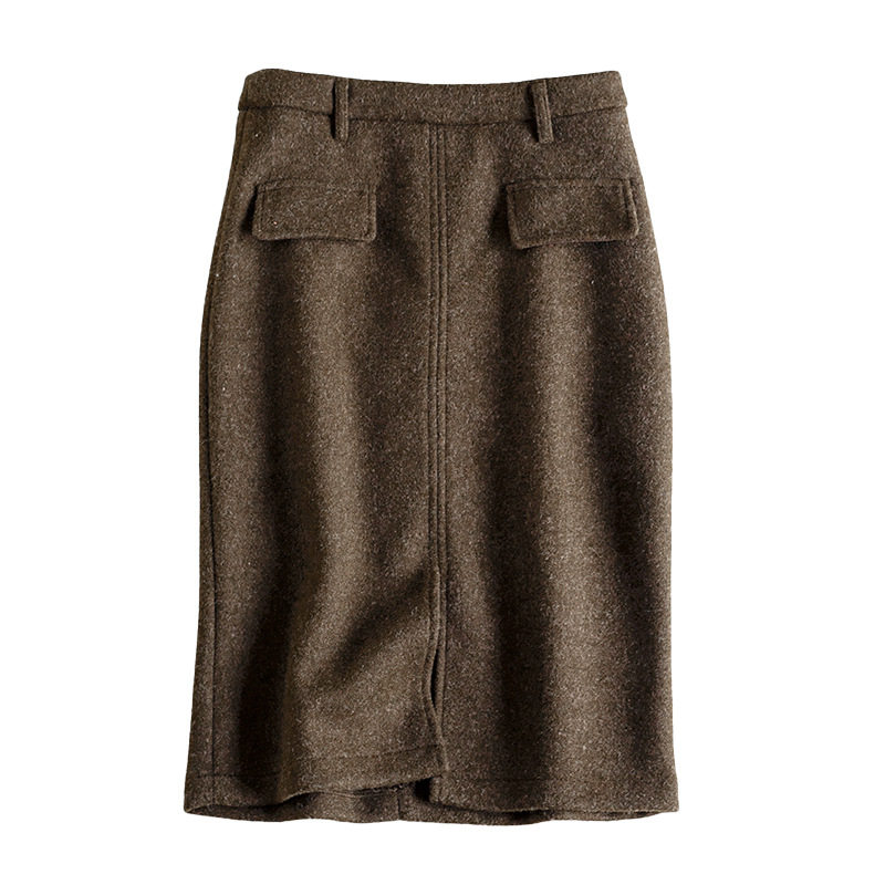 高级感羊毛呢半身裙女秋冬季加厚半身裙