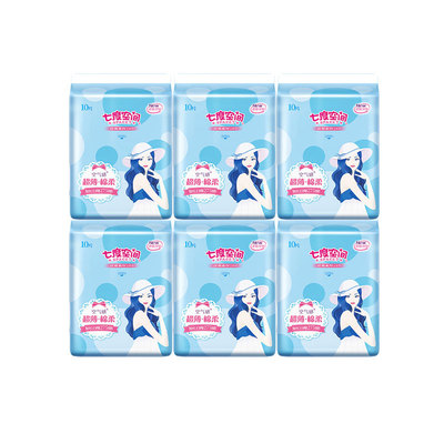 七度空间卫生巾优雅加长日用275mm夜用10片空气感棉柔超薄透气