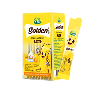 【3盒装】迪巧液体钙小黄条plus儿童钙片6到12岁18岁青少年补钙