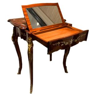 60公分梳妆台70cm长mini梳妆台高端大气小型梳妆台镜子可隐藏桌