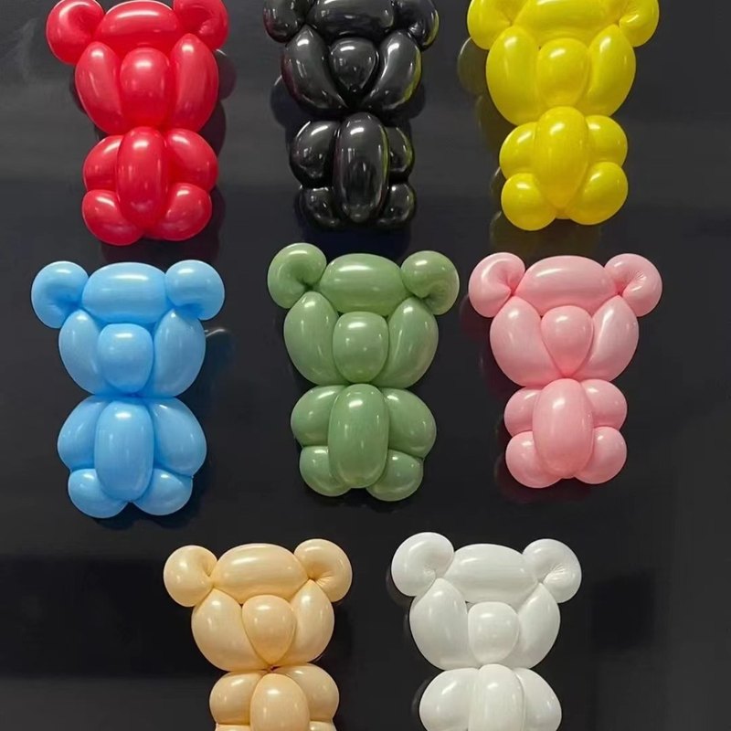 风车260长条魔术气球2造型绿布置加厚场景编织牛油果装饰红色克