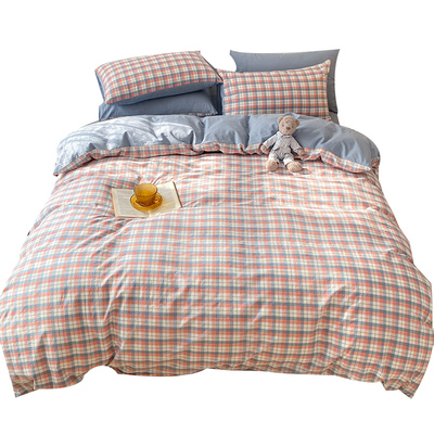 纯棉被套单件全棉水洗棉单人被罩150x200x230宿舍1.5被单四件套