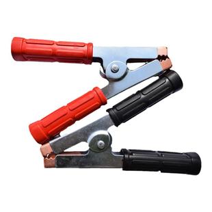 加厚电瓶夹子纯铜汽车搭火线强力鳄鱼夹蓄电池电线连接卡子小号