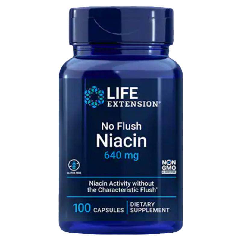维生素B3烟酸500mg不潮红与潮红款100粒 life extension 美国直邮