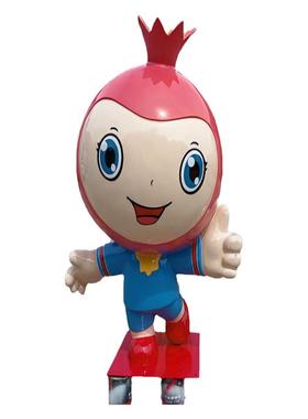 民族团结精神石榴娃玻璃钢雕塑定制企业形象动漫卡通人物公仔摆件