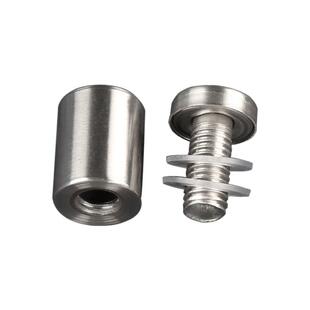 玻璃固定钉镜扣钢化安装配件装饰盖帽浴室门拉手广告不锈钢墙螺丝