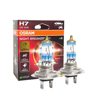 欧司朗升级增亮第四代六代激光夜行者12V/H7/55W远近光大灯灯泡