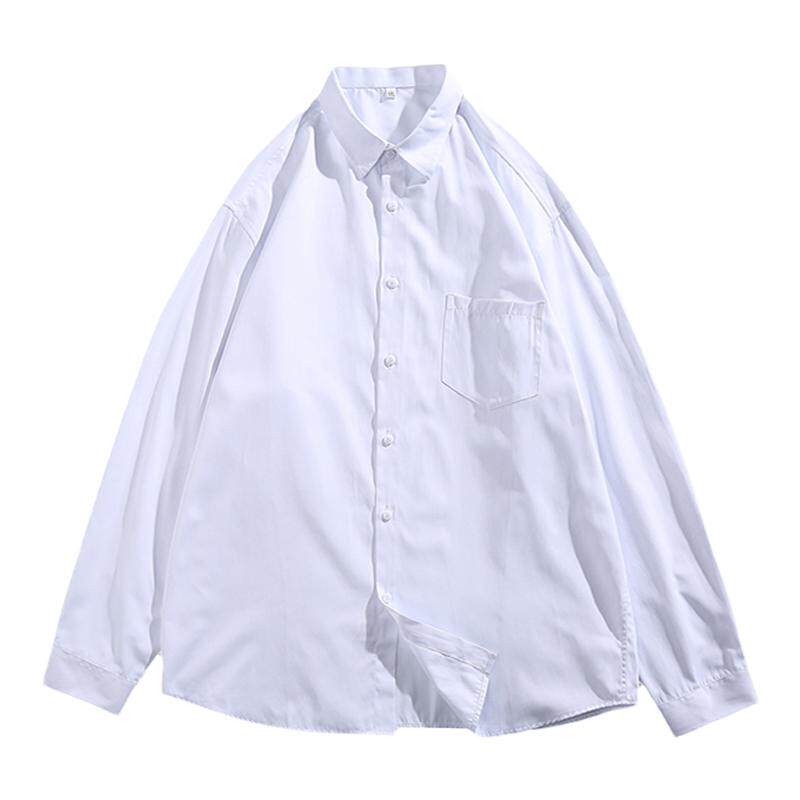 基础款白衬衫男女学院风情侣毕业班服领带长袖衬衣学生套装韩版潮