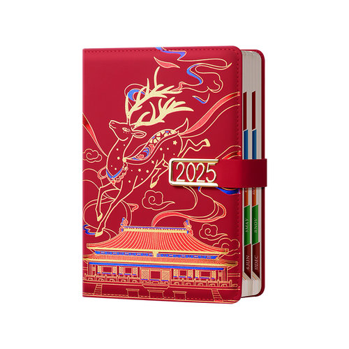 2026年日程本新款国风笔记本本子烫金日记本记事本日历一日一页365天高颜值工作计划本时间管理效率手册定制