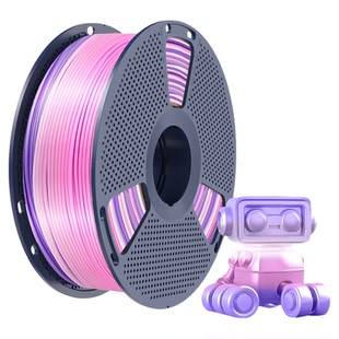 三绿丝绸彩虹耗材3D打印耗材丝绸质感多色渐变PLA渐变耗材PLA丝绸耗材PLASilk渐变多色耗材适用拓竹p2s打印机