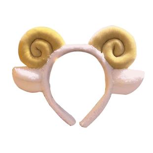 卡通毛绒发箍可爱羊角发饰头箍仿羊羔毛小羊发卡圣诞节公仔头饰品