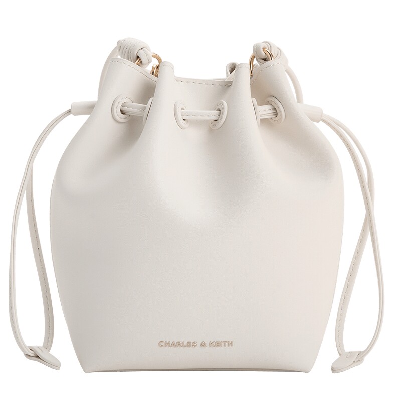 CHARLES&KEITH26夏季新款CK2-10782863时尚抽绳水桶包单肩斜挎包