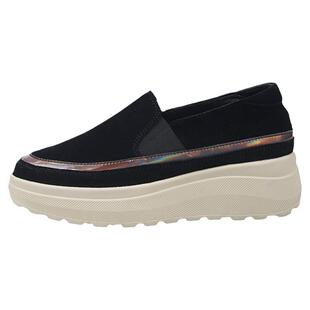 真皮松糕鞋女厚底一脚蹬英伦风女鞋高跟单鞋坡跟乐福鞋2025春秋款