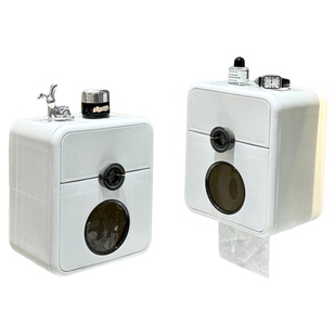 卫生间纸巾盒免打孔双层卷纸架厕所洗手间壁挂抽纸盒卫生纸置物架