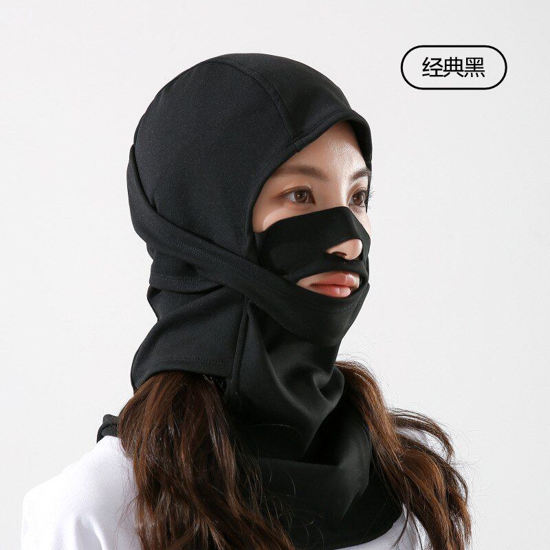 冬季跑步专用面罩护脸一体防寒骑行滑雪防风全包围脖护颈抓绒头套