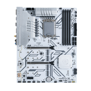 尔英主板Z790/Z690白色电脑台式机MATX全新WIFI组装CPU主机板DDR5