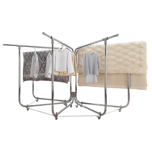 室外晾衣架落地户外顶楼晒被子神器折叠不锈钢庭院晒衣架防风衣杆