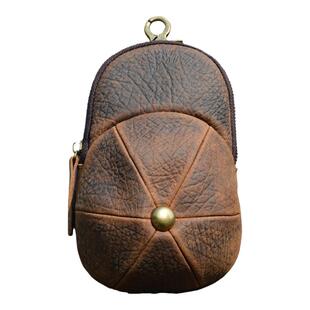 牛皮复古迷你小包帽子包疯马皮做旧手机包真皮穿皮带腰包运动潮包