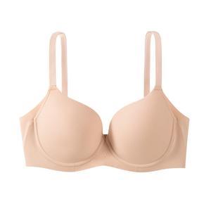 菇娘家大胸显圆光面内衣女无痕聚拢塑形2025新款漫画胸显小文胸罩