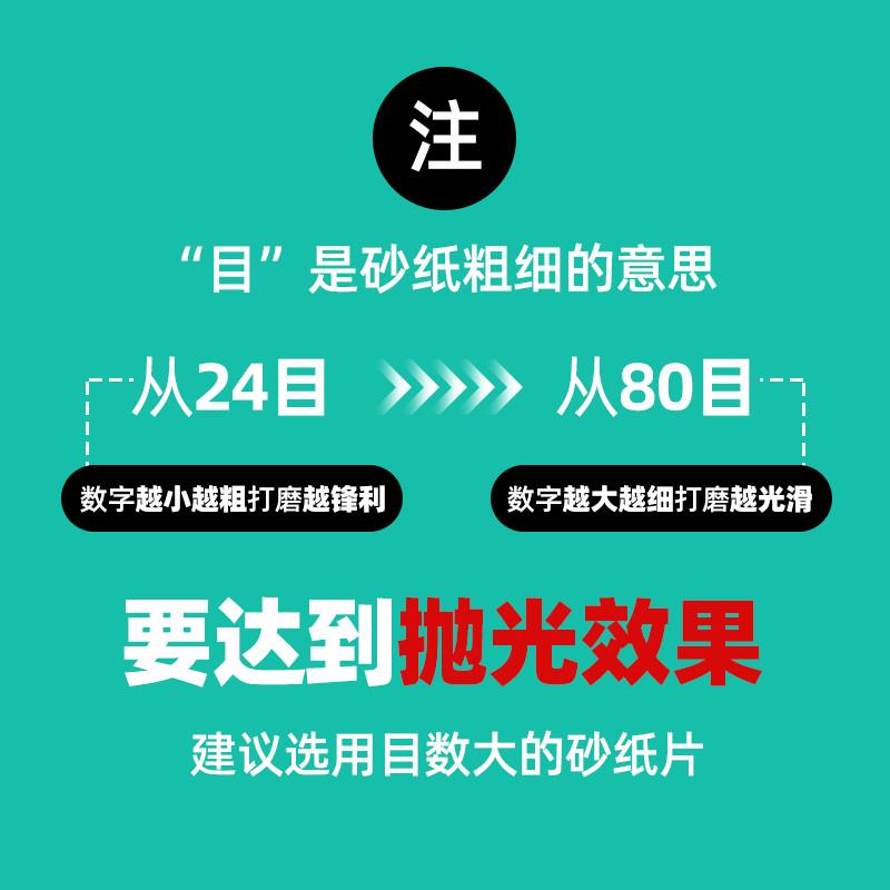 绿钢纸砂纸片100角磨机4寸砂皮纸抛光金属木工打磨片5寸砂纸磨片