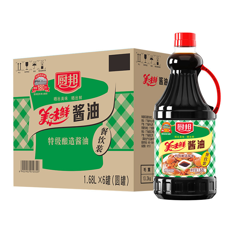 厨邦美味鲜酱油餐饮装1.68L